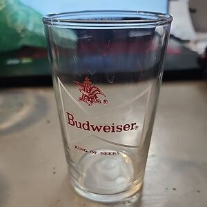 Budweiser King of Beers Glass – Red Logo 5" Anheuser-Busch Barware